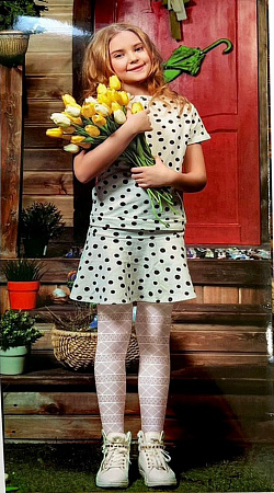 Колготки капроновые белые для девочки АЛИНА