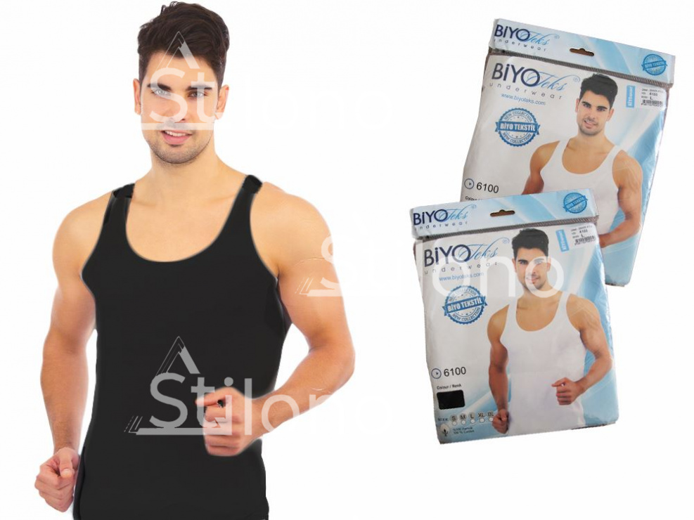 Майка мужская черная  BIYOteks 6100-1B